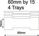 2mm MDF 60mm by 15mm movement trays