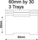 2mm MDF 60mm by 30mm movement trays