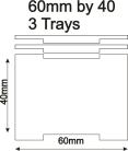 2mm MDF 60mm by 40mm movement trays